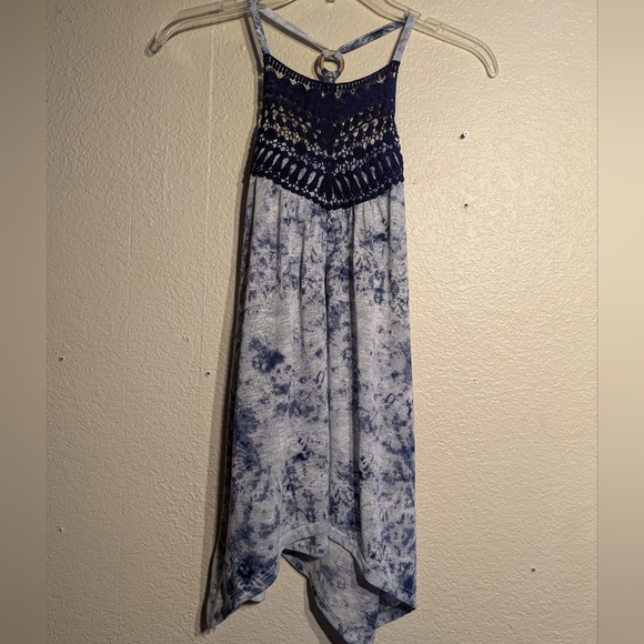 Almost famous size large  Tie-Dye with Crochet Top - Picture 1 of 9